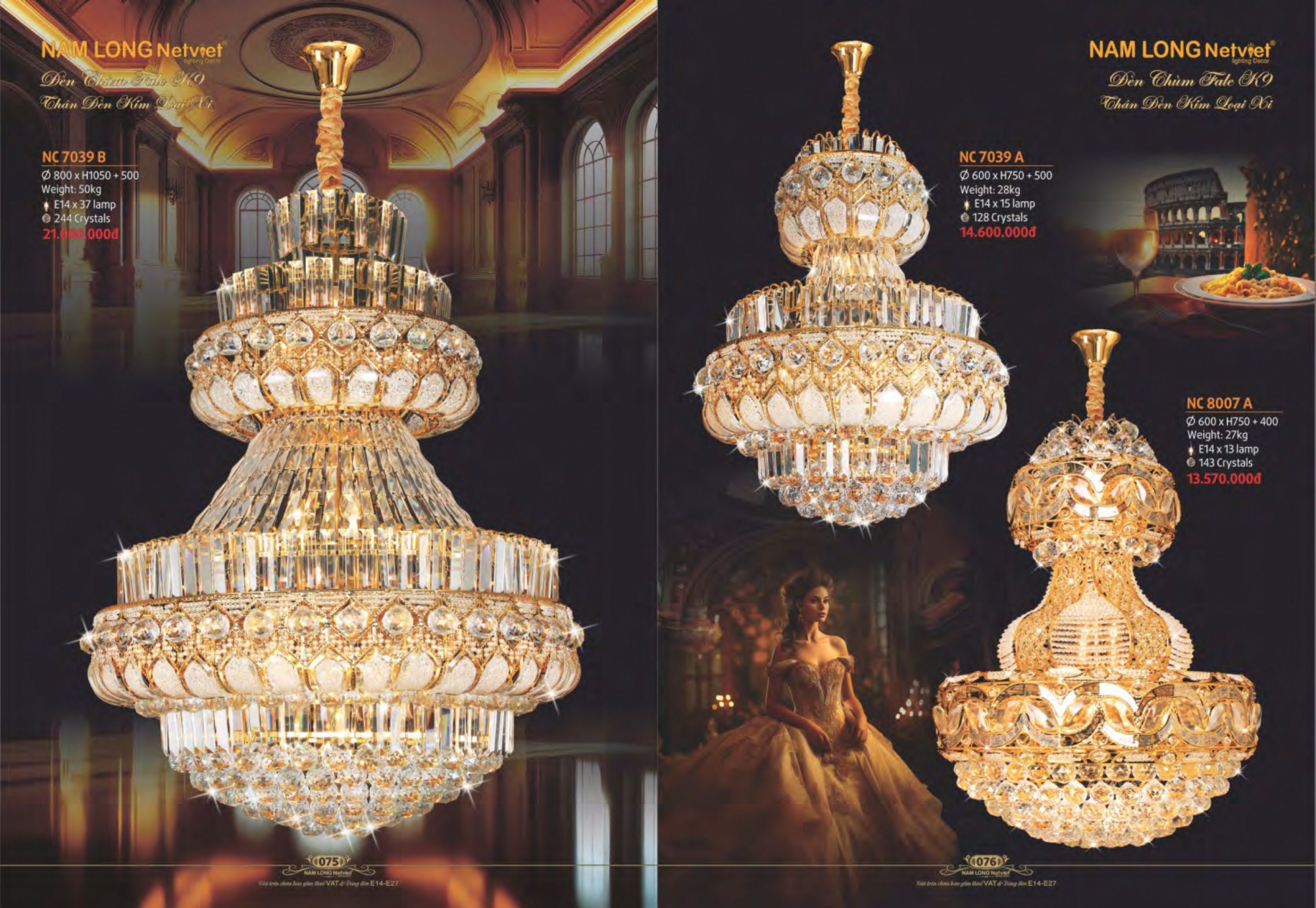 Bảng giá đèn trang trí Nam Long